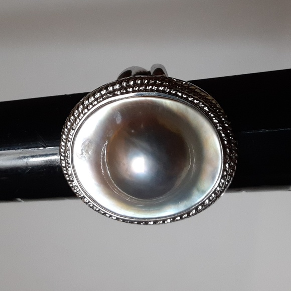 925 Genuine South Sea Mabe pearl. - Picture 6 of 15